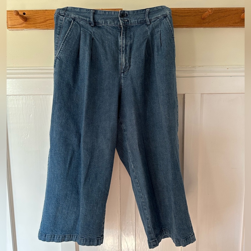 Crop wide leg madewell jeans